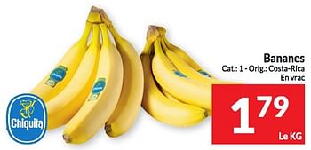Promotions Bananes - Chiquita - Valide de 20/02/2024 à 25/02/2024 chez Intermarche
