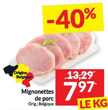Promotions Mignonettes de porc - Produit maison - Intermarche - Valide de 20/02/2024 à 25/02/2024 chez Intermarche