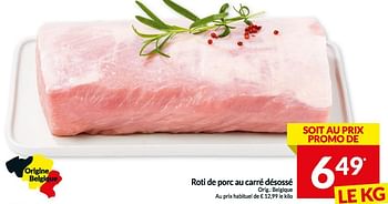 Promotions Roti de porc au carré désossé - Produit maison - Intermarche - Valide de 20/02/2024 à 25/02/2024 chez Intermarche