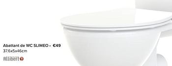 Promoties Abattant de wc slimeo - Allibert - Geldig van 23/02/2024 tot 30/06/2024 bij Euro Shop