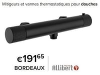 Promotions Mitigeurs et vannes thermostatiques pour douches bordeaux - Allibert - Valide de 23/02/2024 à 30/06/2024 chez Euro Shop