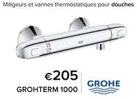 Promotions Mitigeurs et vannes thermostatiques pour douches grohterm 1000 - Grohe - Valide de 23/02/2024 à 30/06/2024 chez Euro Shop