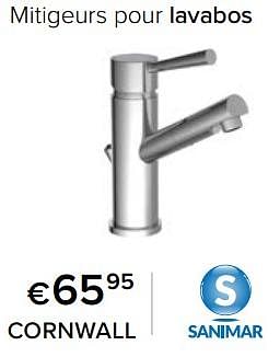 Promoties Mitigeurs pour lavabos cornwall - Sanimar - Geldig van 23/02/2024 tot 30/06/2024 bij Euro Shop