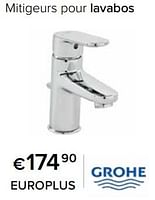 Promotions Mitigeurs pour lavabos europlus - Grohe - Valide de 23/02/2024 à 30/06/2024 chez Euro Shop