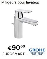 Promotions Mitigeurs pour lavabos eurosmart - Grohe - Valide de 23/02/2024 à 30/06/2024 chez Euro Shop