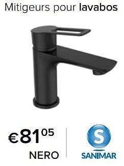 Promotions Mitigeurs pour lavabos nero - Sanimar - Valide de 23/02/2024 à 30/06/2024 chez Euro Shop