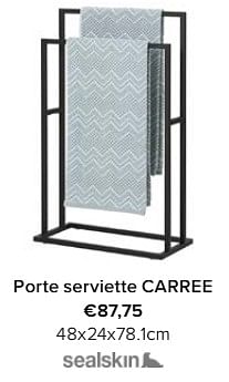Promoties Porte serviette carree - Sealskin - Geldig van 23/02/2024 tot 30/06/2024 bij Euro Shop