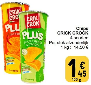 Promoties Chips crick crock - Huismerk - Cora - Geldig van 20/02/2024 tot 26/02/2024 bij Cora