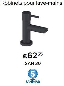 Promotions Robinets pour lave-mains san 30 - Sanimar - Valide de 23/02/2024 à 30/06/2024 chez Euro Shop