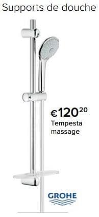 Promotions Supports de douche tempesta massage - Grohe - Valide de 23/02/2024 à 30/06/2024 chez Euro Shop