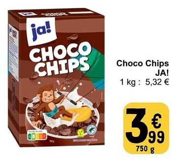 Promoties Choco chips ja! - JA - Geldig van 20/02/2024 tot 26/02/2024 bij Cora