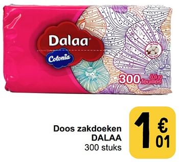 Promoties Doos zakdoeken dalaa - Huismerk - Cora - Geldig van 20/02/2024 tot 26/02/2024 bij Cora