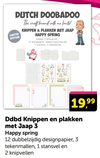 Promoties Ddbd knippen en plakken met jaap 3 happy spring - Huismerk - Boekenvoordeel - Geldig van 17/02/2024 tot 25/02/2024 bij BoekenVoordeel