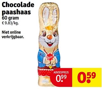 Promoties Chocolade paashaas - Friedel - Geldig van 20/02/2024 tot 25/02/2024 bij Kruidvat