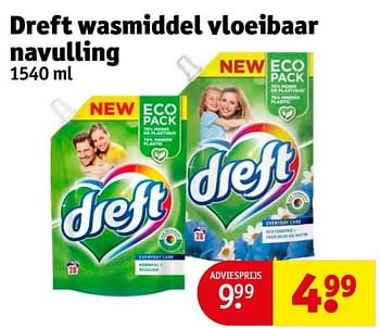 Promoties Dreft wasmiddel vloeibaar navulling - Dreft - Geldig van 20/02/2024 tot 25/02/2024 bij Kruidvat
