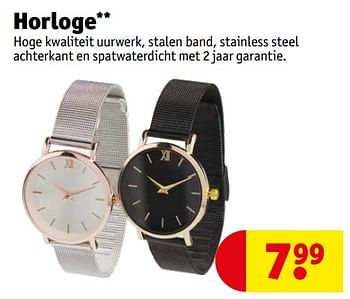Promoties Horloge - Huismerk - Kruidvat - Geldig van 20/02/2024 tot 25/02/2024 bij Kruidvat
