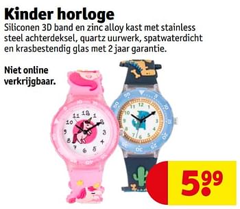 Promoties Kinder horloge - Huismerk - Kruidvat - Geldig van 20/02/2024 tot 25/02/2024 bij Kruidvat