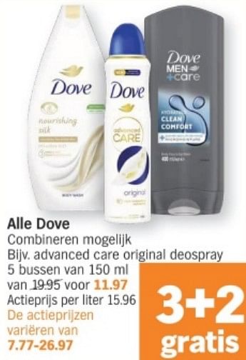 Promoties Advanced care original deospray - Dove - Geldig van 19/02/2024 tot 25/02/2024 bij Albert Heijn