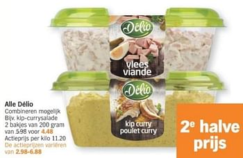 Promotions Kip-currysalade - Delio - Valide de 19/02/2024 à 25/02/2024 chez Albert Heijn