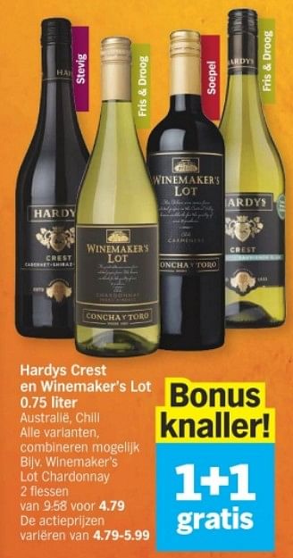 Promoties Winemaker`s lot chardonnay - Witte wijnen - Geldig van 19/02/2024 tot 25/02/2024 bij Albert Heijn