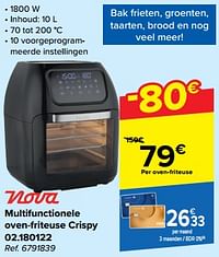 Nova multifunctionele oven-friteuse crispy 02.180122-Nova