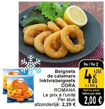 Promotions Beignets de calamars cora romana - Produit maison - Cora - Valide de 20/02/2024 à 26/02/2024 chez Cora