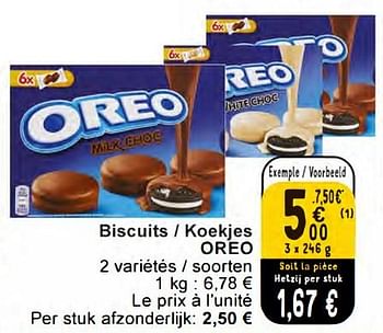 Promotions Biscuits oreo - Oreo - Valide de 20/02/2024 à 26/02/2024 chez Cora