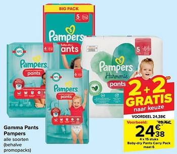 Promoties Baby-dry pants carry pack - Pampers - Geldig van 21/02/2024 tot 03/04/2024 bij Carrefour