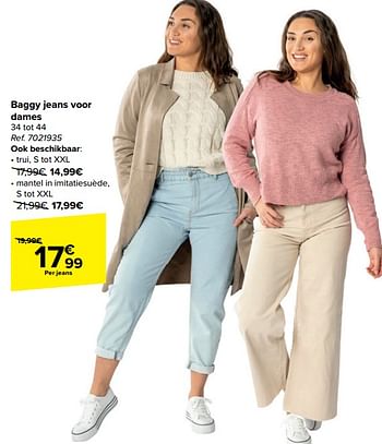 Promotions Baggy jeans voor dames - Produit maison - Carrefour  - Valide de 21/02/2024 à 03/04/2024 chez Carrefour