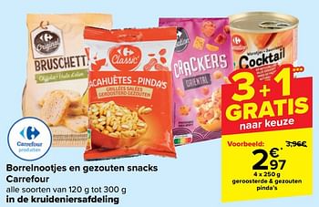 Promoties Geroosterde + gezouten pinda’s carrefour - Huismerk - Carrefour  - Geldig van 21/02/2024 tot 03/04/2024 bij Carrefour