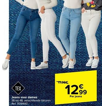 Promoties Jeans vooe dames - Tex - Geldig van 21/02/2024 tot 03/04/2024 bij Carrefour