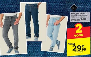 Promotions Jeans voor heren - Tex - Valide de 21/02/2024 à 03/04/2024 chez Carrefour