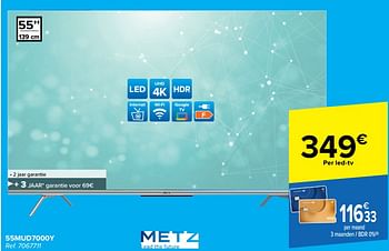 Promoties Metz led-tv 55mud7000y - Metz - Geldig van 21/02/2024 tot 03/04/2024 bij Carrefour