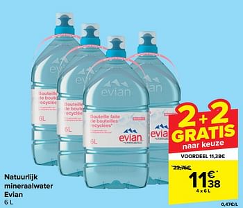 Promotions Natuurlijk mineraalwater - Evian - Valide de 21/02/2024 à 03/04/2024 chez Carrefour