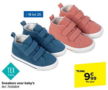 Promoties Sneakers voor baby’s - Tex Baby - Geldig van 21/02/2024 tot 03/04/2024 bij Carrefour