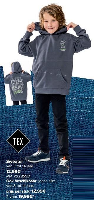 Promotions Sweater - Tex - Valide de 21/02/2024 à 03/04/2024 chez Carrefour