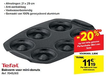 Promoties Bakvorm voor mini-donuts - Tefal - Geldig van 21/02/2024 tot 03/04/2024 bij Carrefour