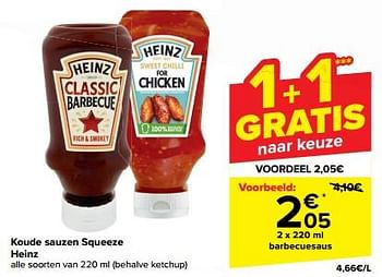Promoties Barbecuesaus - Heinz - Geldig van 21/02/2024 tot 03/04/2024 bij Carrefour