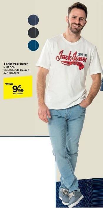 Promoties T-shirt voor heren - Jack & Jones - Geldig van 21/02/2024 tot 03/04/2024 bij Carrefour