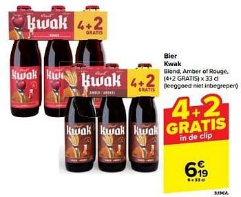Promotions Bier kwak - Kwak - Valide de 21/02/2024 à 03/04/2024 chez Carrefour