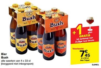 Promotions Bier tripel - Bush - Valide de 21/02/2024 à 03/04/2024 chez Carrefour