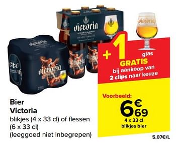 Promotions Blikjes bier - Victoria - Valide de 21/02/2024 à 03/04/2024 chez Carrefour
