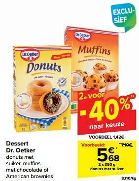 Promotions Donuts met suiker - Dr. Oetker - Valide de 21/02/2024 à 03/04/2024 chez Carrefour