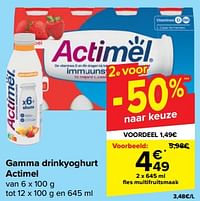 Drinkyoghurt actimel fles multifruitsmaak-Danone