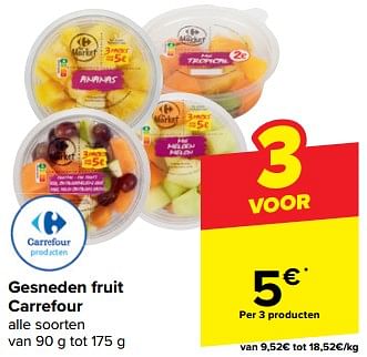 Promoties Gesneden fruit carrefour - Huismerk - Carrefour  - Geldig van 21/02/2024 tot 03/04/2024 bij Carrefour
