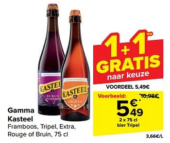 Promoties Kasteel bier tripel - Kasteelbier - Geldig van 21/02/2024 tot 03/04/2024 bij Carrefour