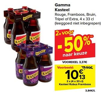 Promoties Kasteel rubus framboos - Kasteelbier - Geldig van 21/02/2024 tot 03/04/2024 bij Carrefour