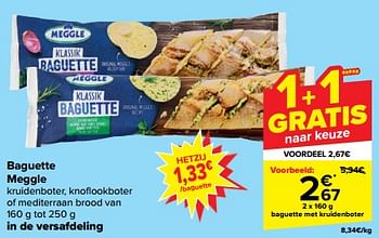 Promotions Meggle baguette met kruidenboter - Meggle - Valide de 21/02/2024 à 03/04/2024 chez Carrefour