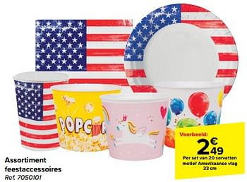 Promoties Motief amerikaanse vlag - Huismerk - Carrefour  - Geldig van 21/02/2024 tot 03/04/2024 bij Carrefour