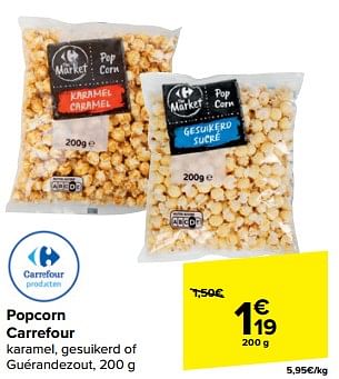 Promoties Popcorn carrefour - Huismerk - Carrefour  - Geldig van 21/02/2024 tot 03/04/2024 bij Carrefour